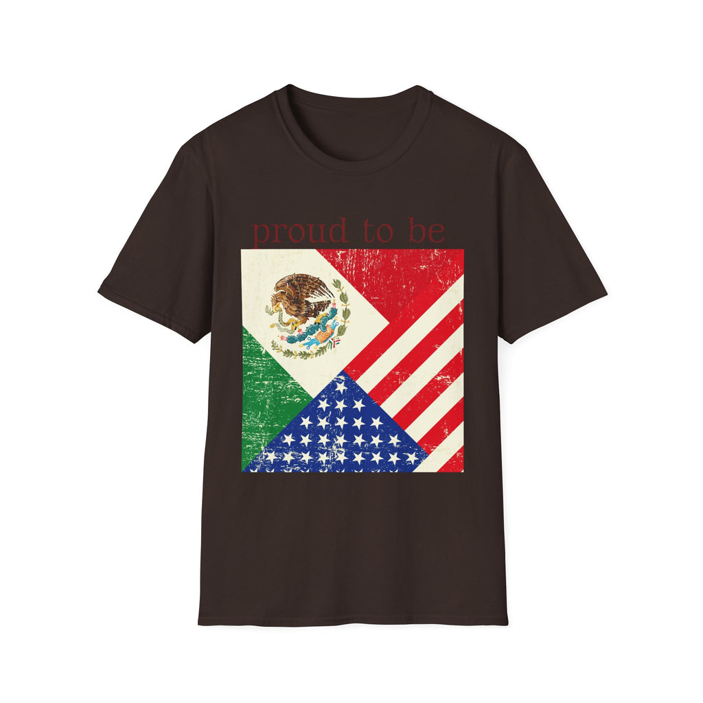 Proud to Be Mexico USA Flag T-Shirt