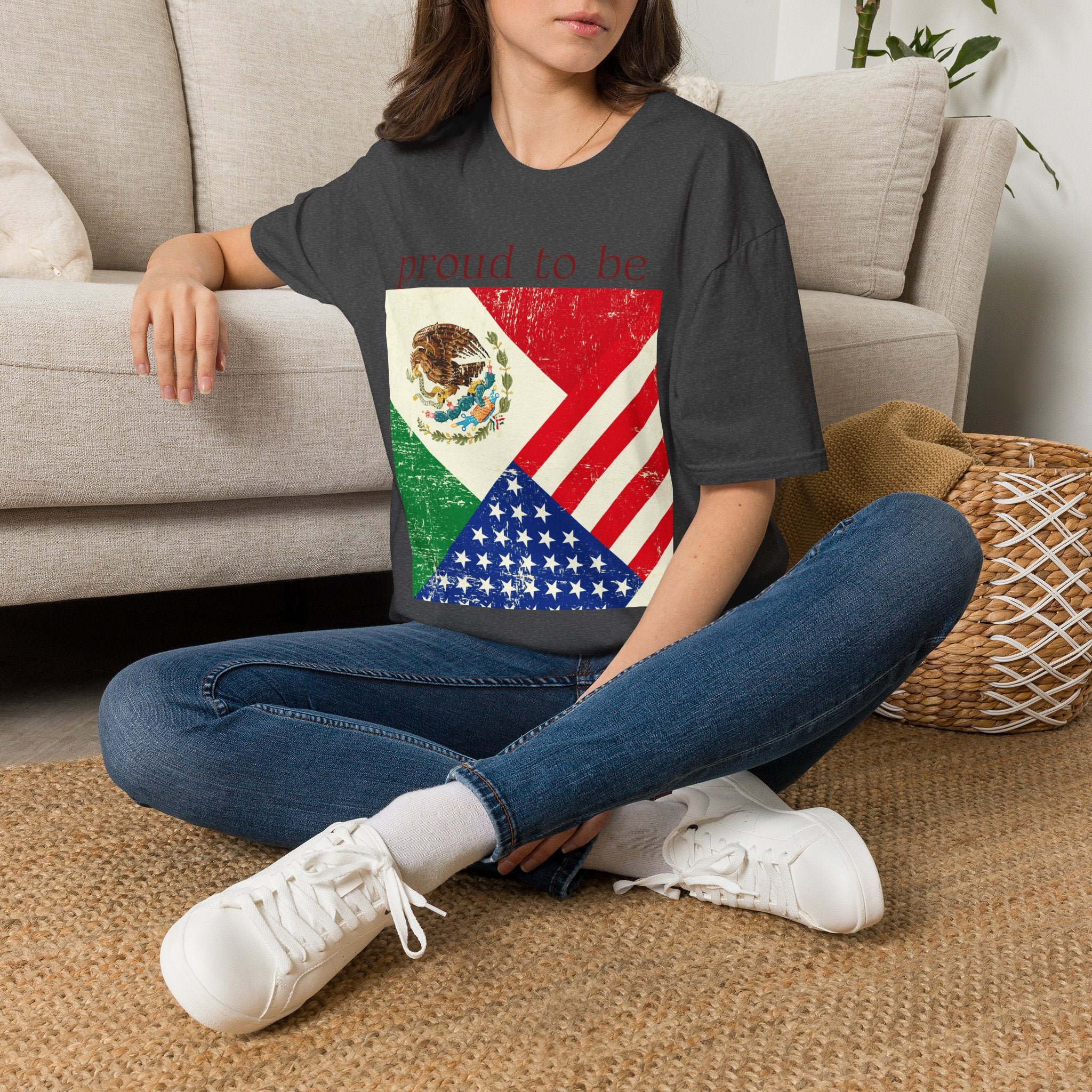 Proud to Be Mexico USA Flag T-Shirt