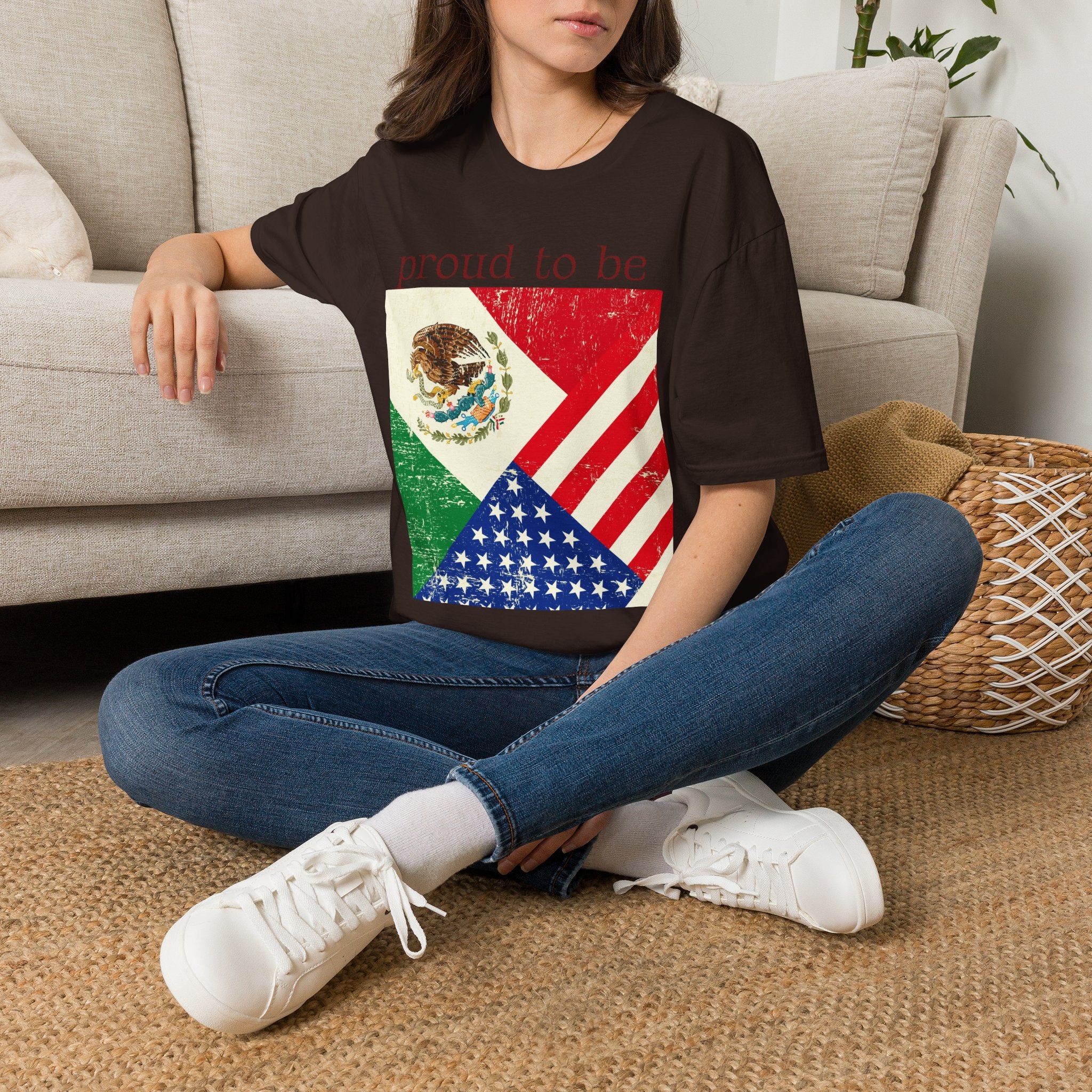 Proud to Be Mexico USA Flag T-Shirt