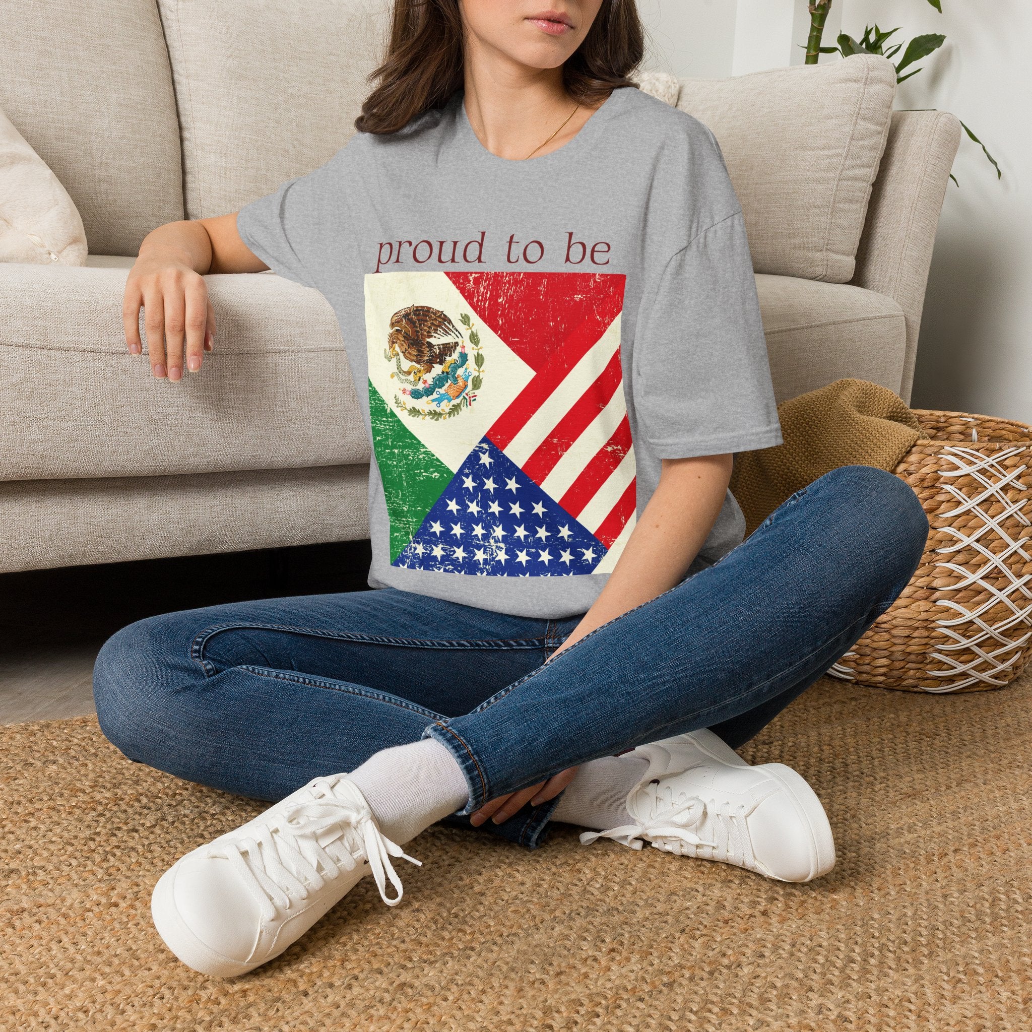 Proud to Be Mexico USA Flag T-Shirt