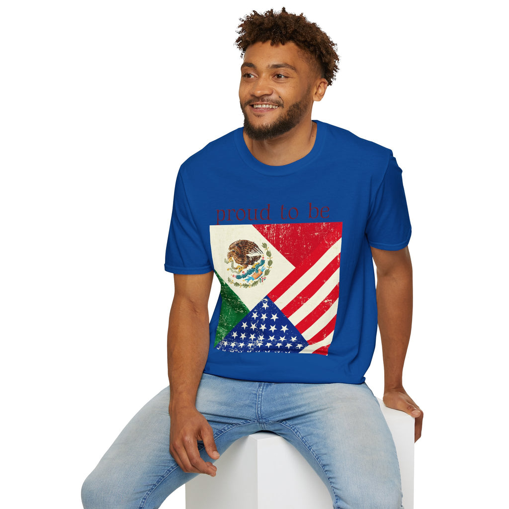 Proud to Be Mexico USA Flag T-Shirt