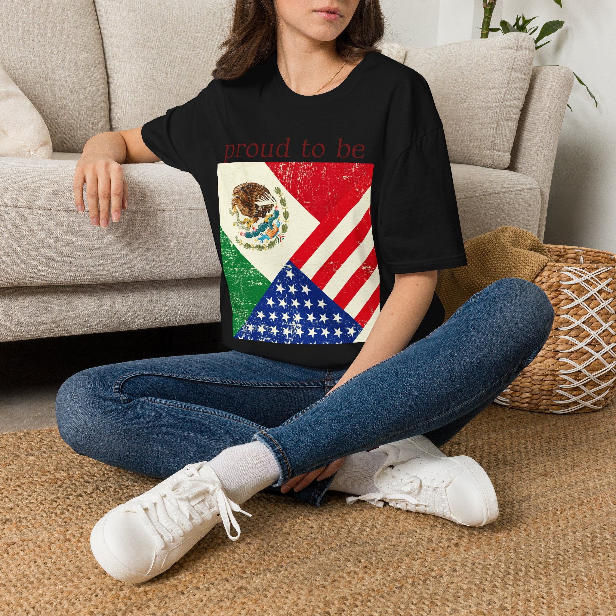 Proud to Be Mexico USA Flag T-Shirt