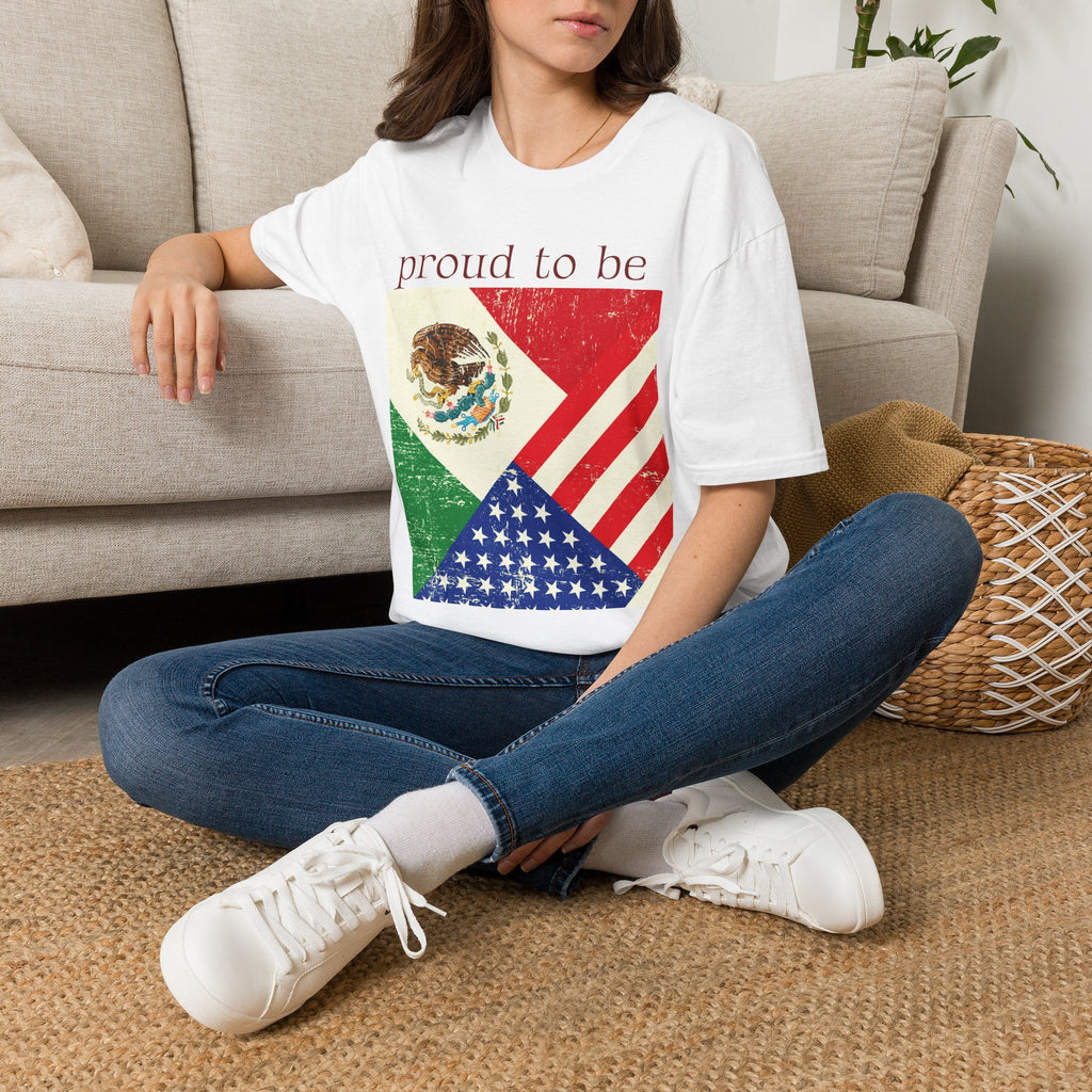 Proud to Be Mexico USA Flag T-Shirt