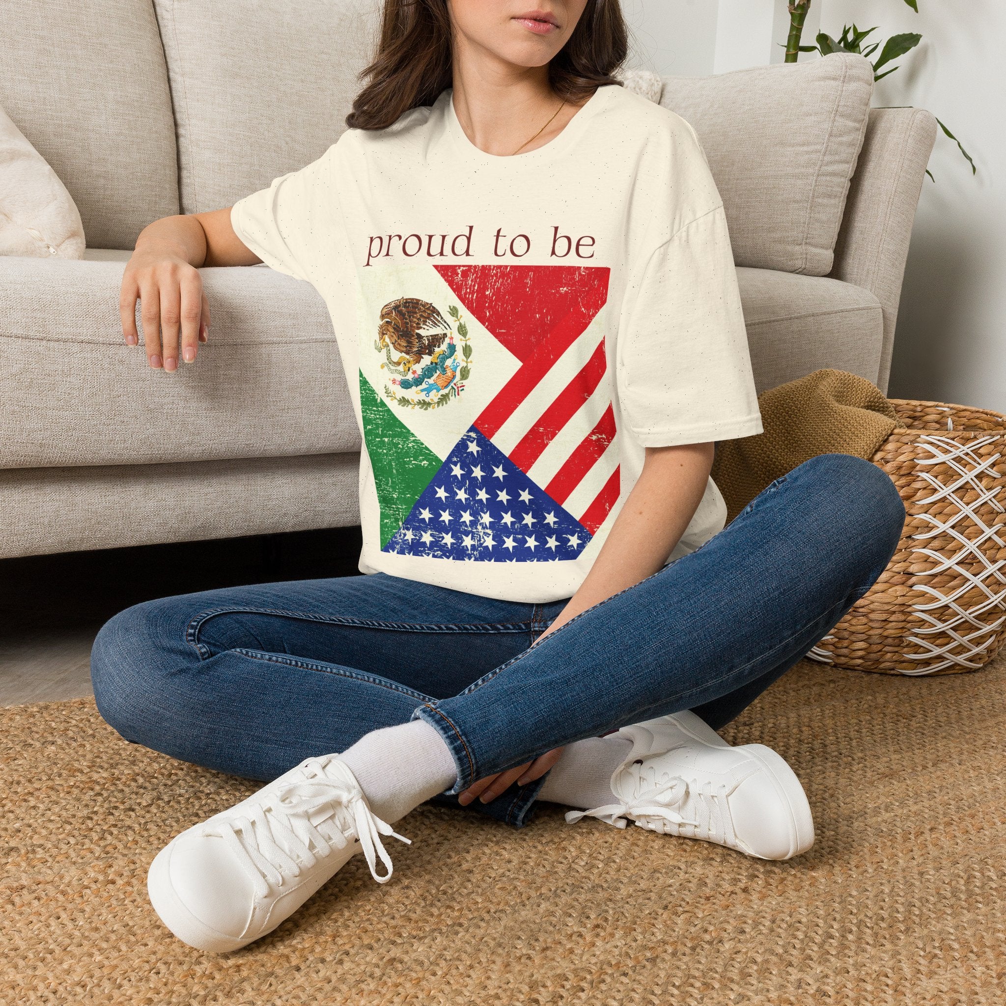 Proud to Be Mexico USA Flag T-Shirt