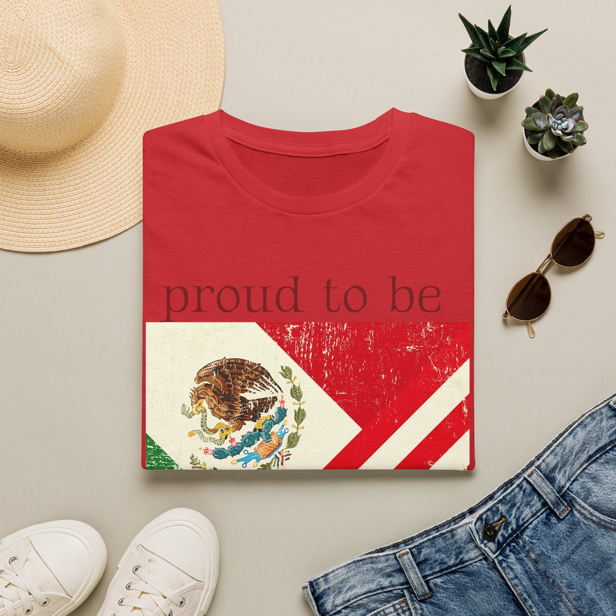 Proud to Be Mexico USA Flag T-Shirt