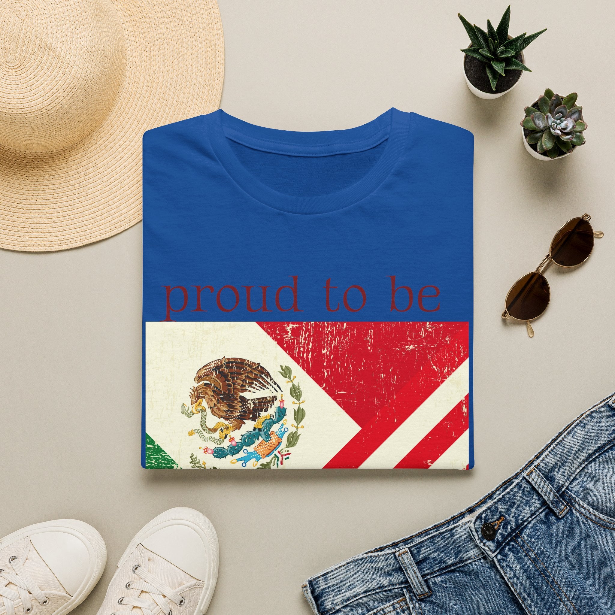 Proud to Be Mexico USA Flag T-Shirt