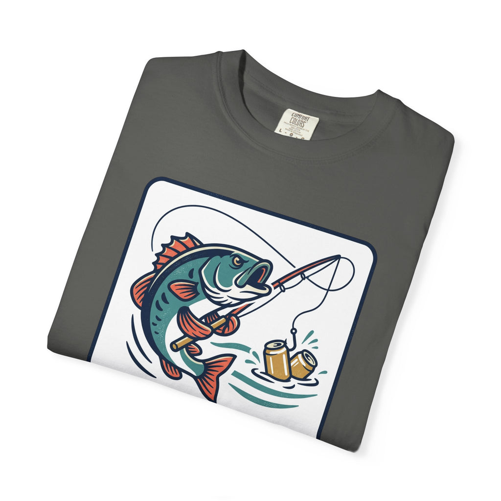 Hooked on Beer Fishing T-Shirt — Funny Fishing & Beer Graphic Tee