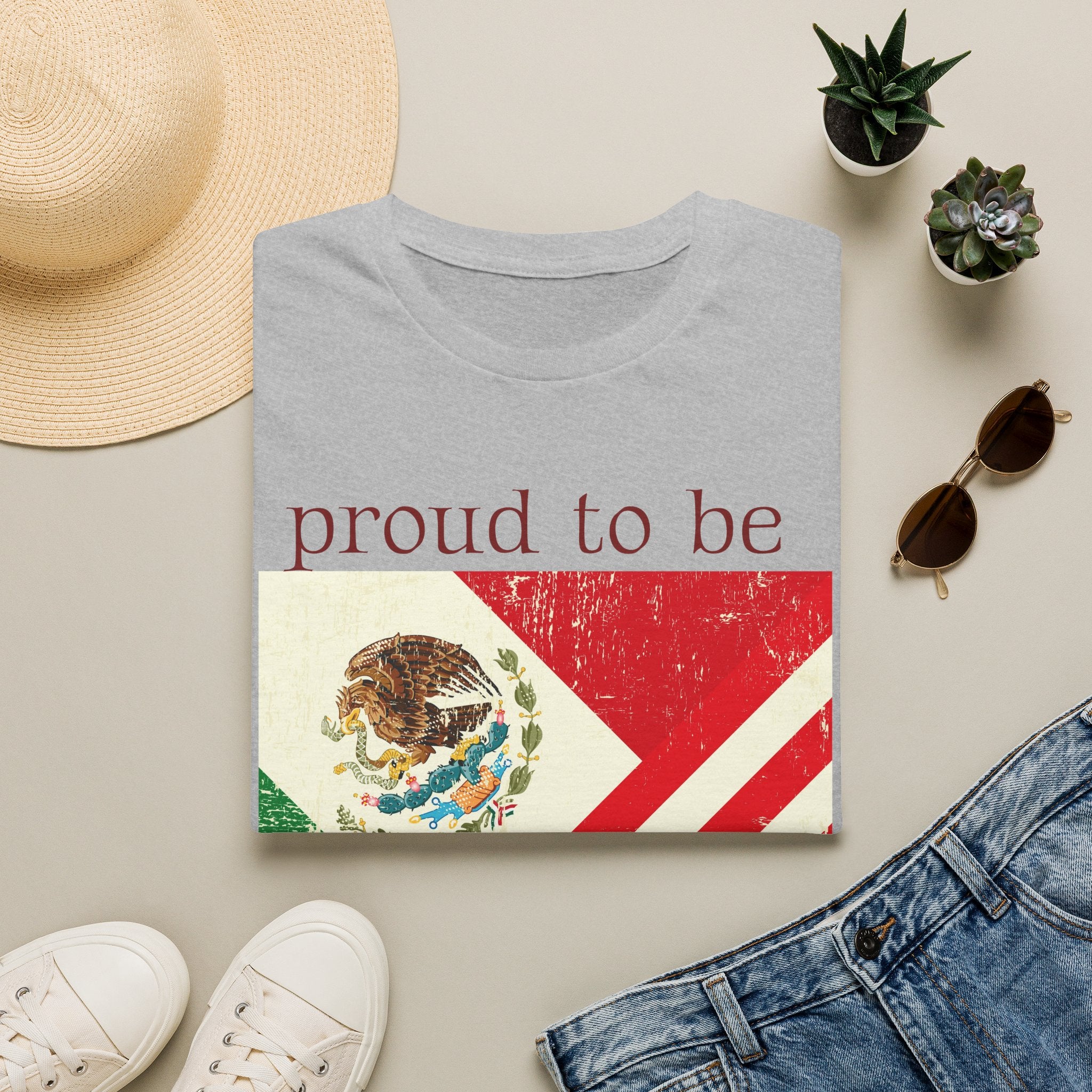 Proud to Be Mexico USA Flag T-Shirt