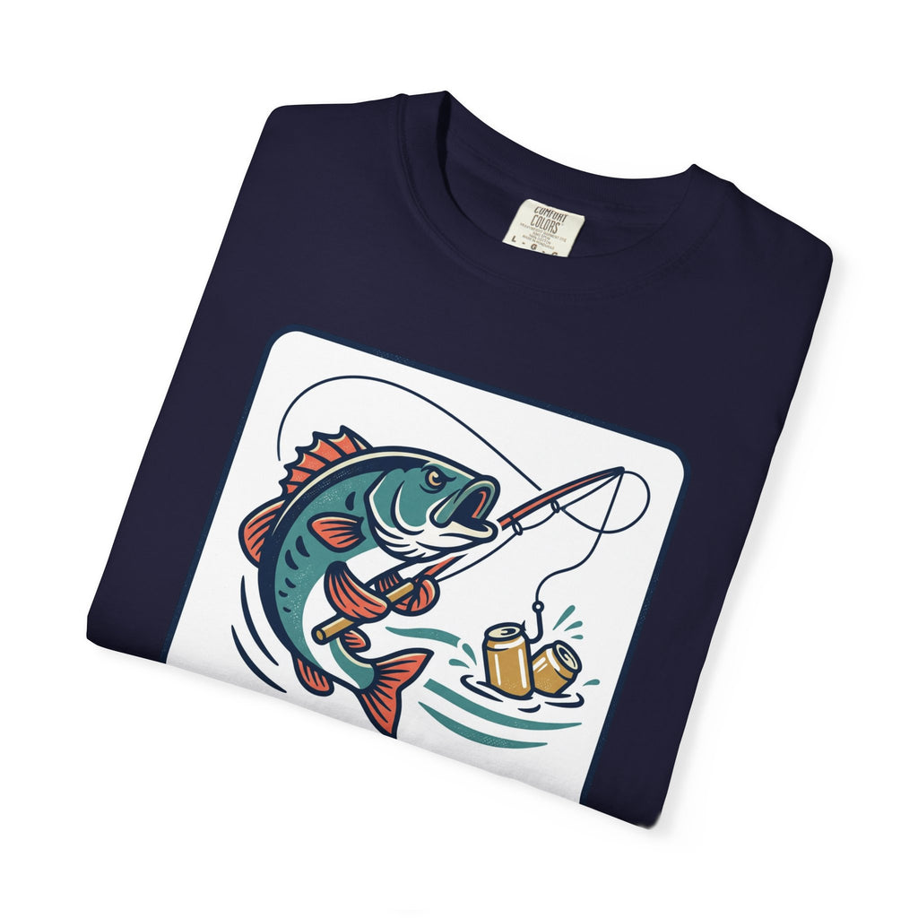 Hooked on Beer Fishing T-Shirt — Funny Fishing & Beer Graphic Tee