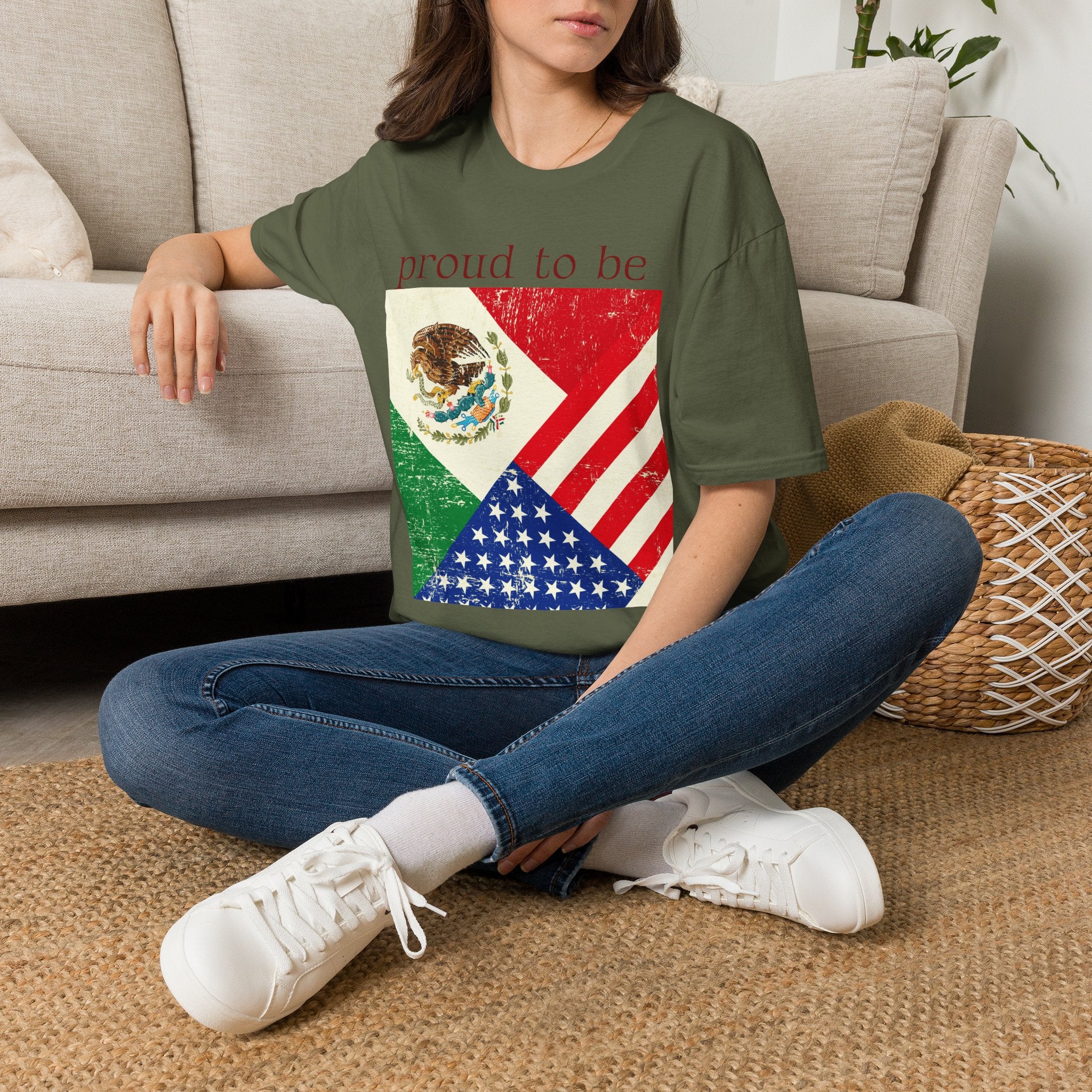 Proud to Be Mexico USA Flag T-Shirt