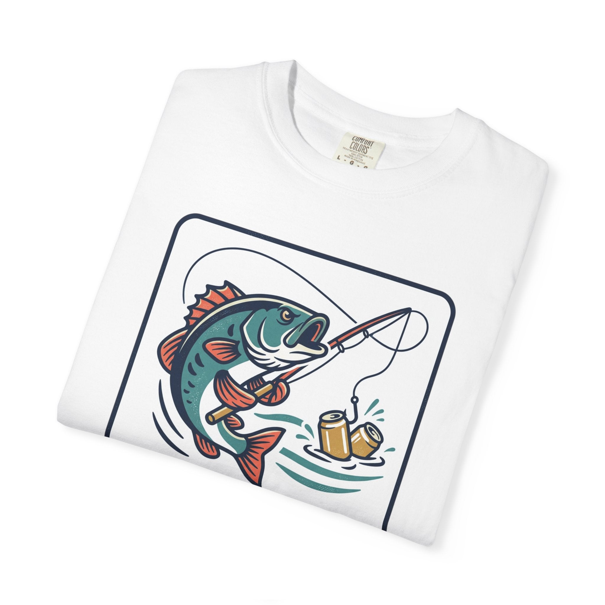 Hooked on Beer Fishing T-Shirt — Funny Fishing & Beer Graphic Tee