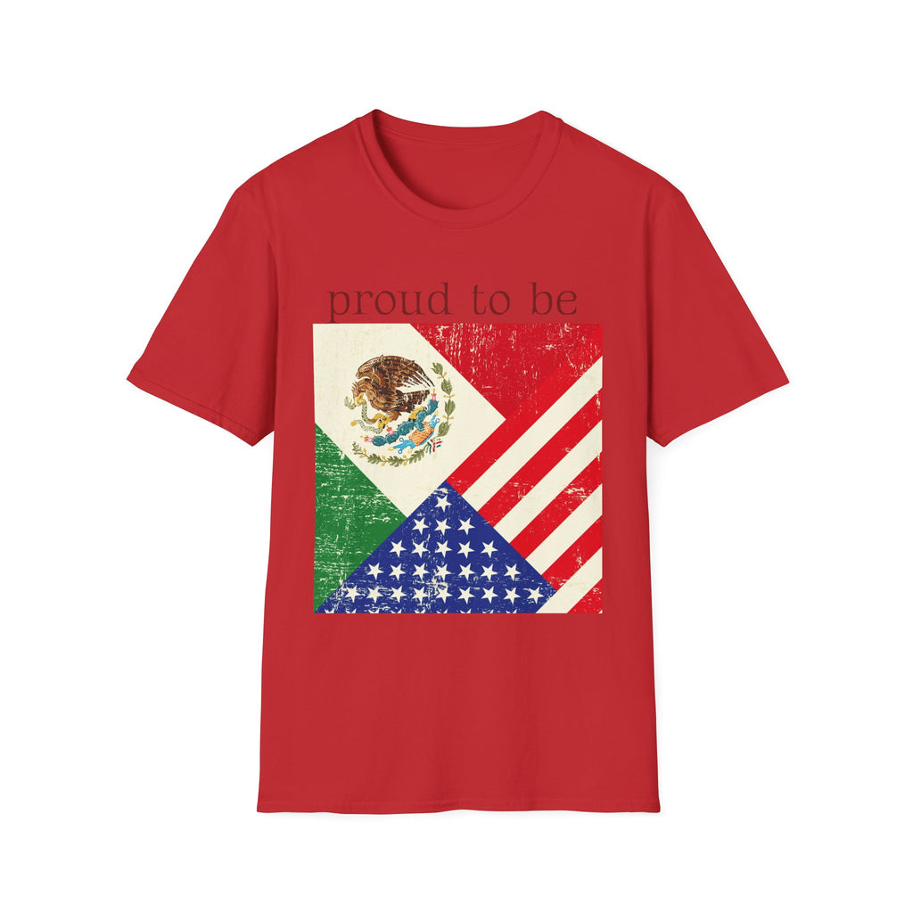 Proud to Be Mexico USA Flag T-Shirt