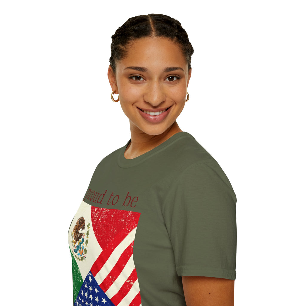 Proud to Be Mexico USA Flag T-Shirt