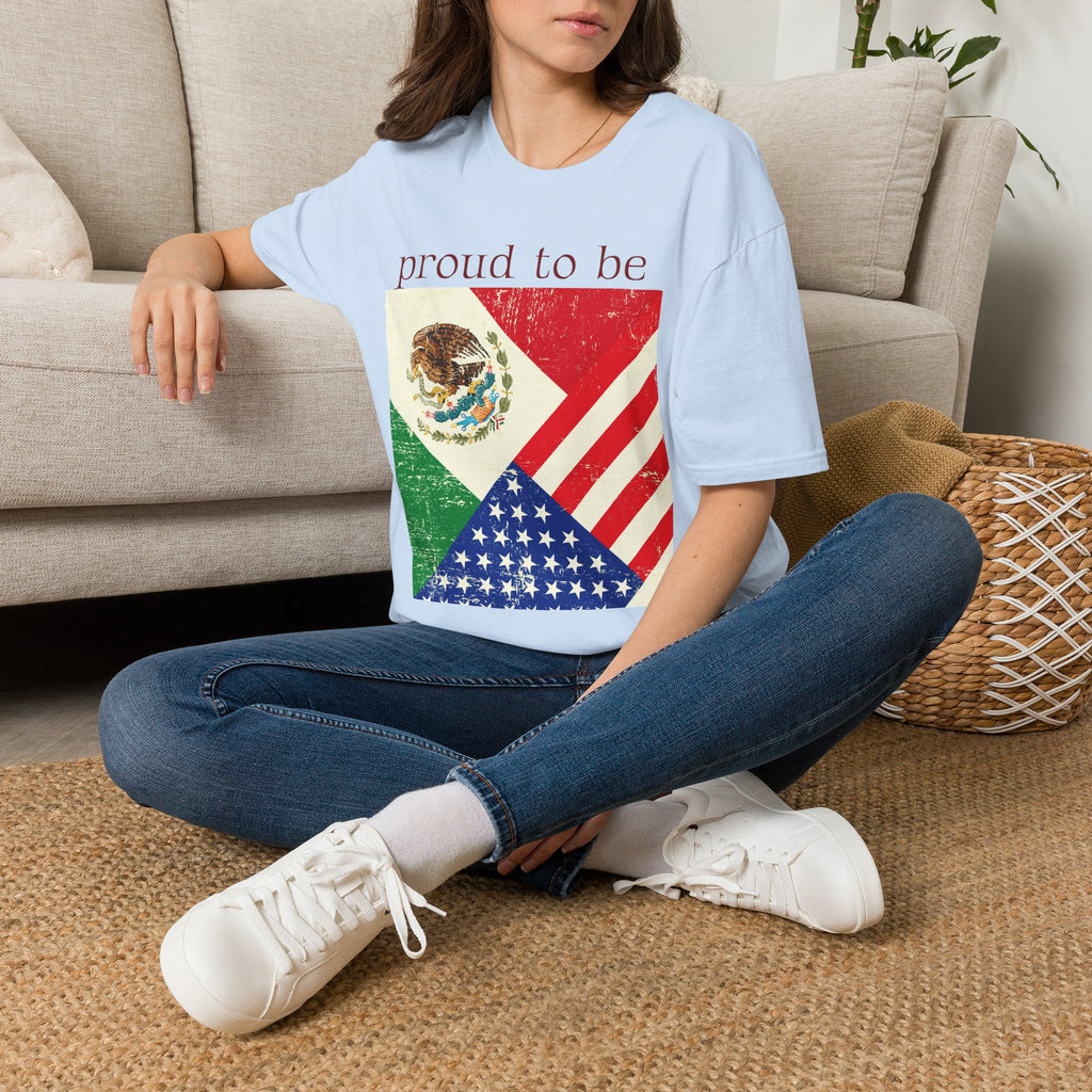 Proud to Be Mexico USA Flag T-Shirt