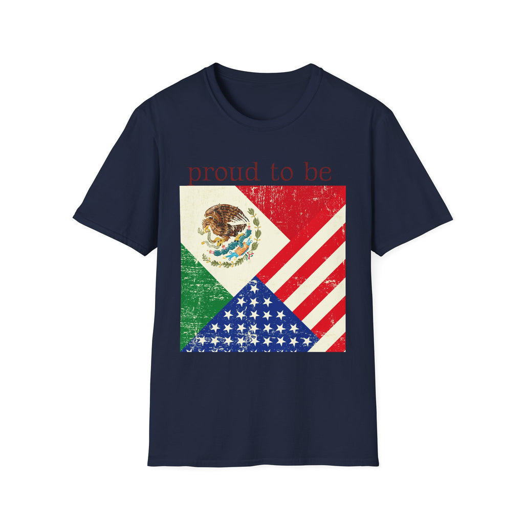 Proud to Be Mexico USA Flag T-Shirt