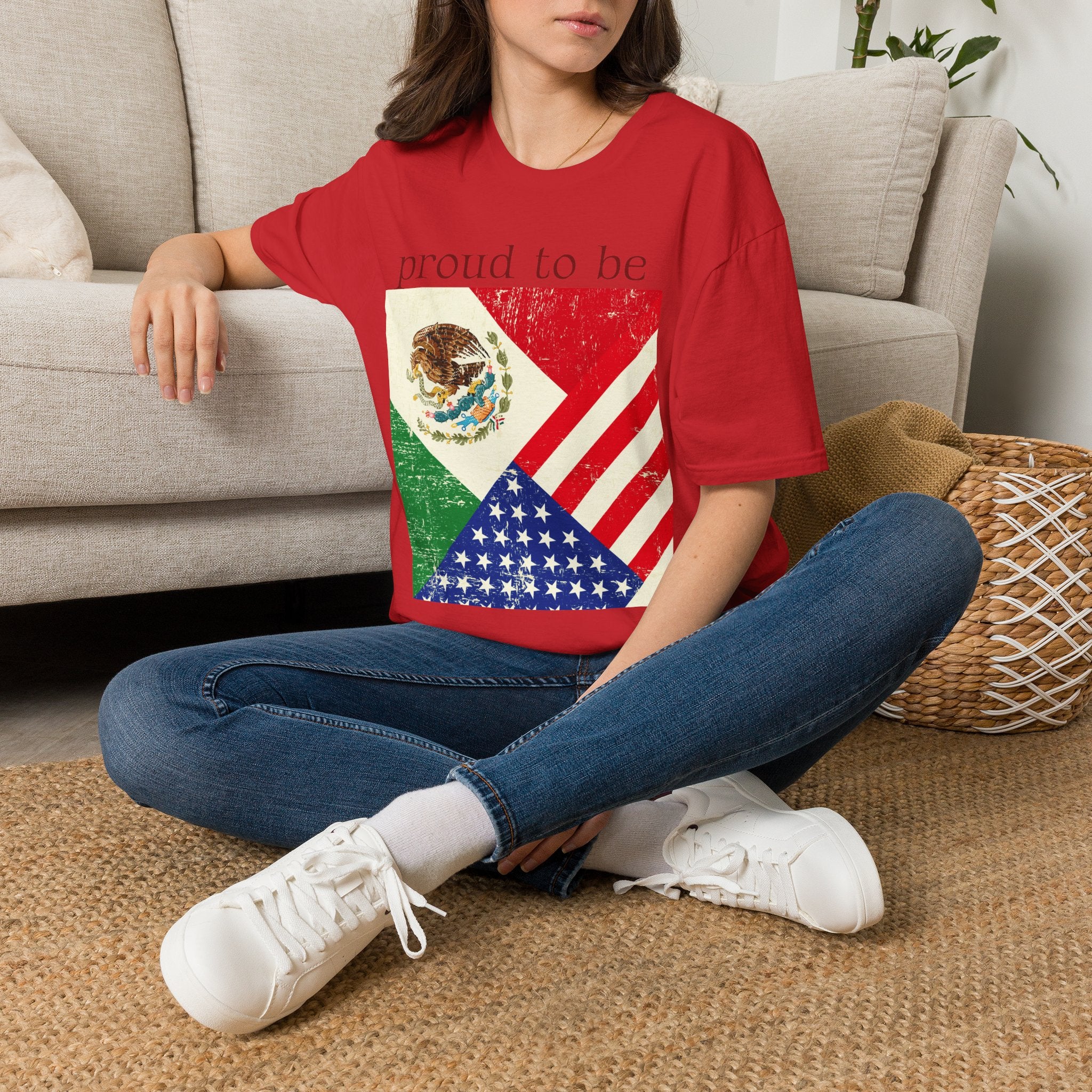 Proud to Be Mexico USA Flag T-Shirt