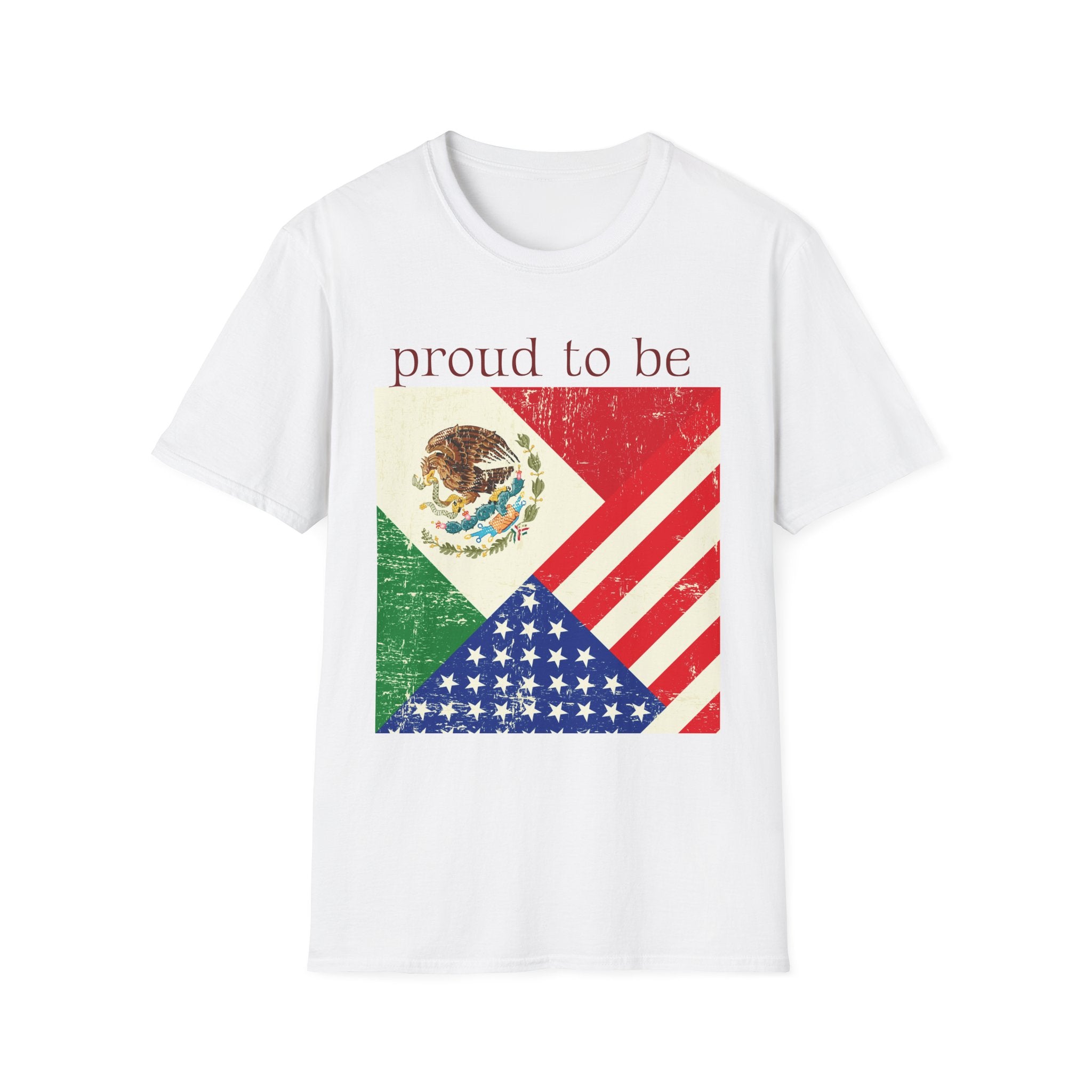 Proud to Be Mexico USA Flag T-Shirt