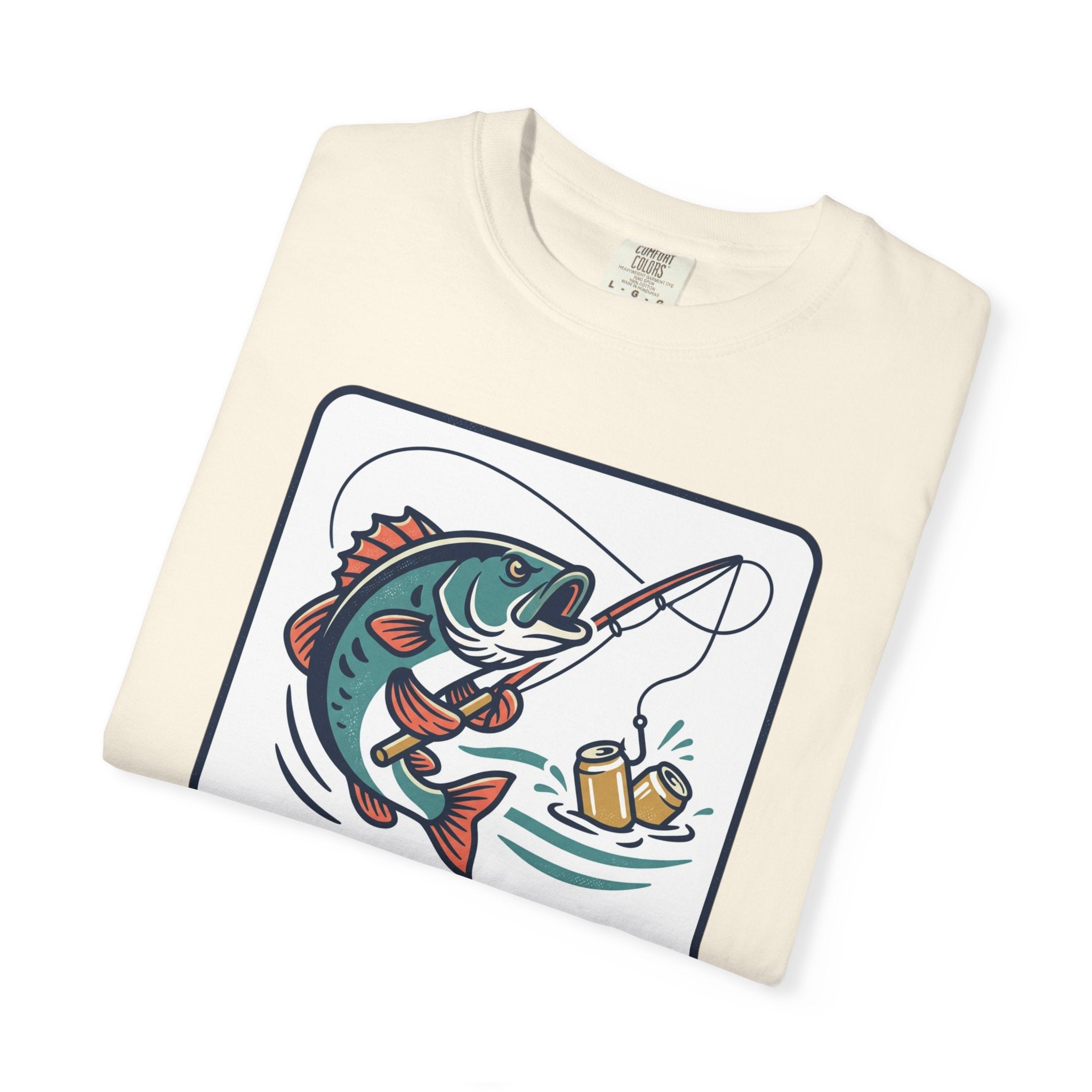 Hooked on Beer Fishing T-Shirt — Funny Fishing & Beer Graphic Tee