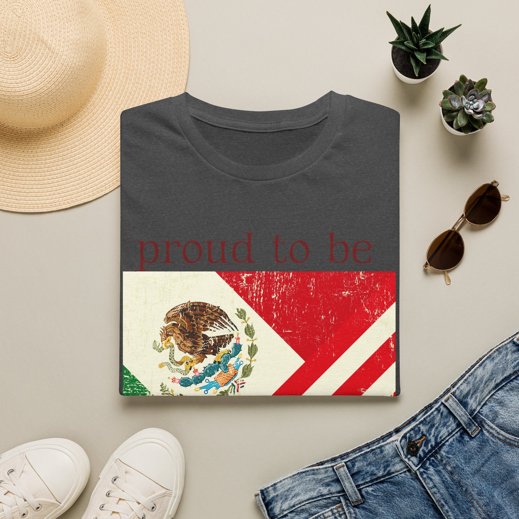 Proud to Be Mexico USA Flag T-Shirt
