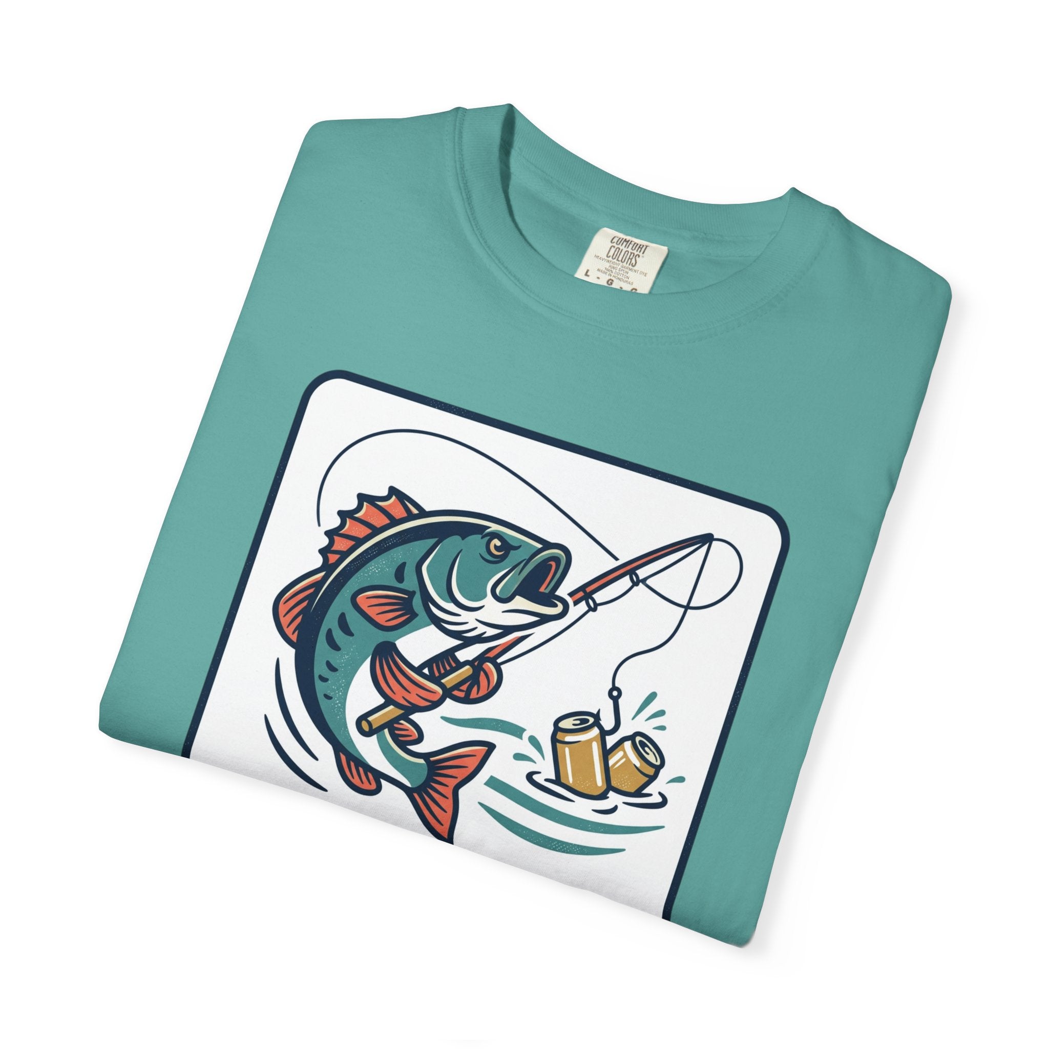 Hooked on Beer Fishing T-Shirt — Funny Fishing & Beer Graphic Tee