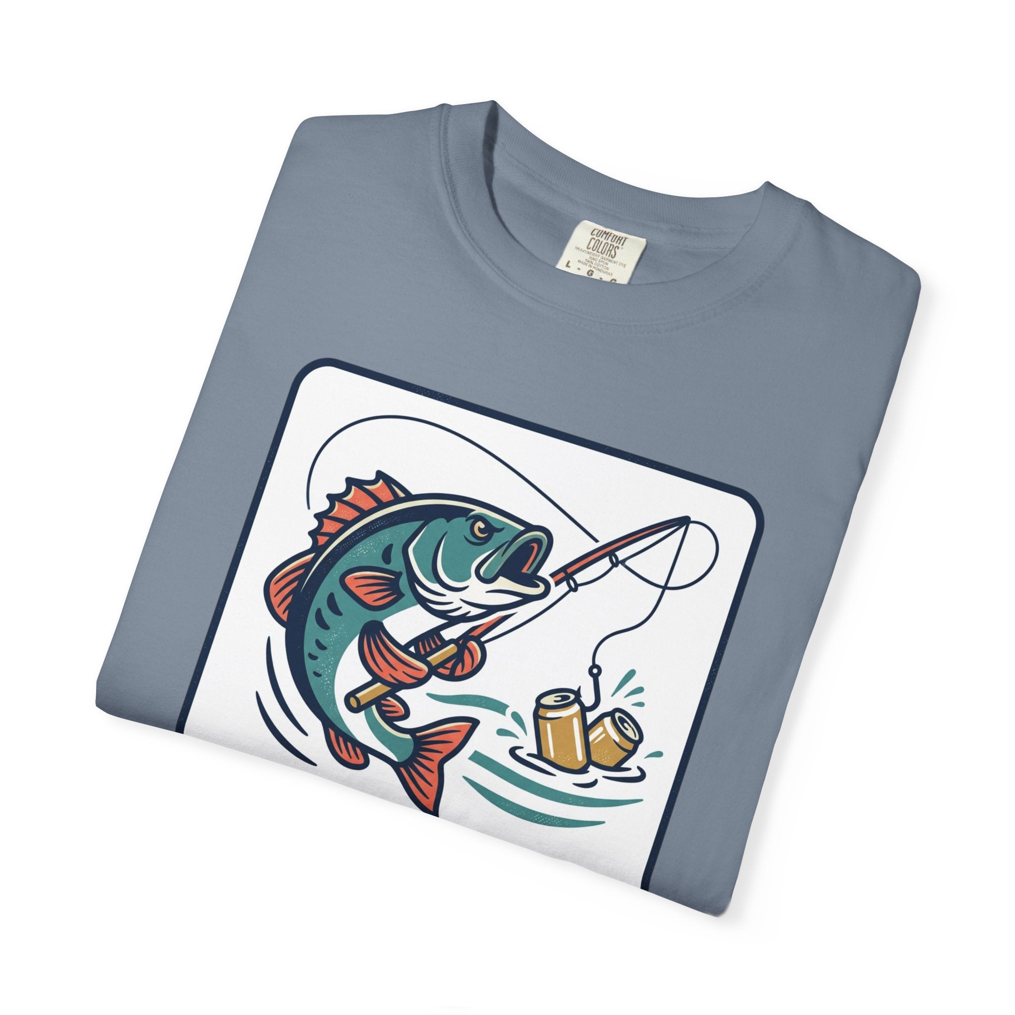 Hooked on Beer Fishing T-Shirt — Funny Fishing & Beer Graphic Tee