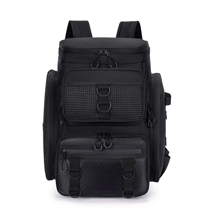 50L Fishing Bag with Rod Holders Chest Bag Fish Tackle Lure Organizer Storage Backpack Outdoor Camping Hiking Large Bagpack