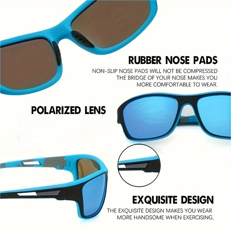 A Pair of Fashionable Classic Retro Polarized Glasses with Rope Straps, Suitable for Men and Women Outdoor Sports, Vacation, Travel, Driving, Fishing, Cycling, Decoration, Photo Props
