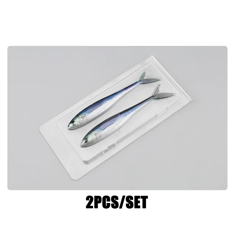3D Soft Lures 11g 12.5cm Live Fish Painting High simulation Scissors Tail Softbait  Silicone Bait Artificial Fishing Tackle
