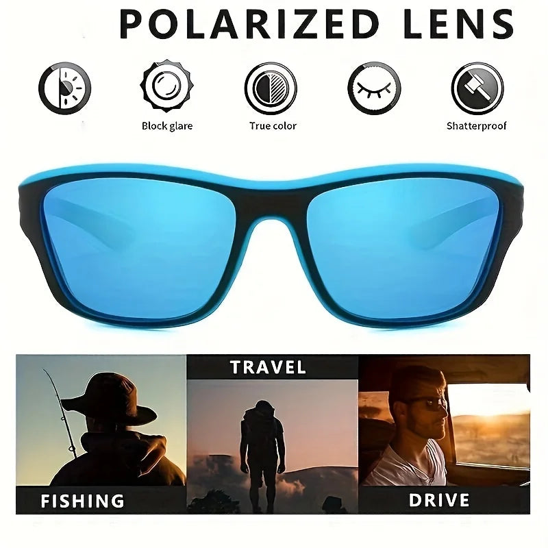 A Pair of Fashionable Classic Retro Polarized Glasses with Rope Straps, Suitable for Men and Women Outdoor Sports, Vacation, Travel, Driving, Fishing, Cycling, Decoration, Photo Props
