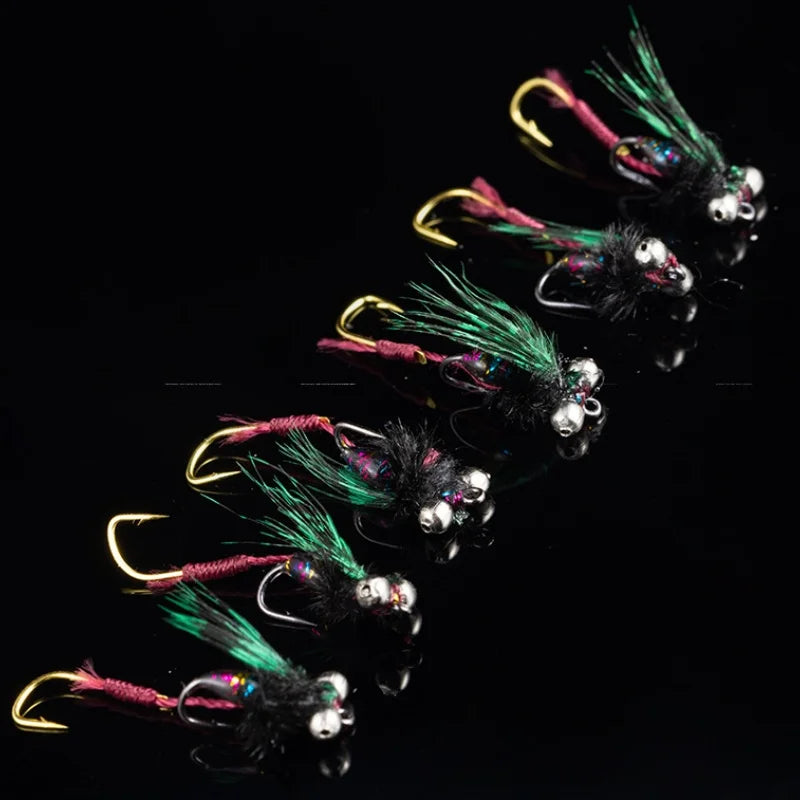 5Pcs Fly Fishing Lure Natural Insect Flies Tackle Bionic Fly Fishing Bait Fishing for Trout Nymph Dry Flies Fly Fishing Lures
