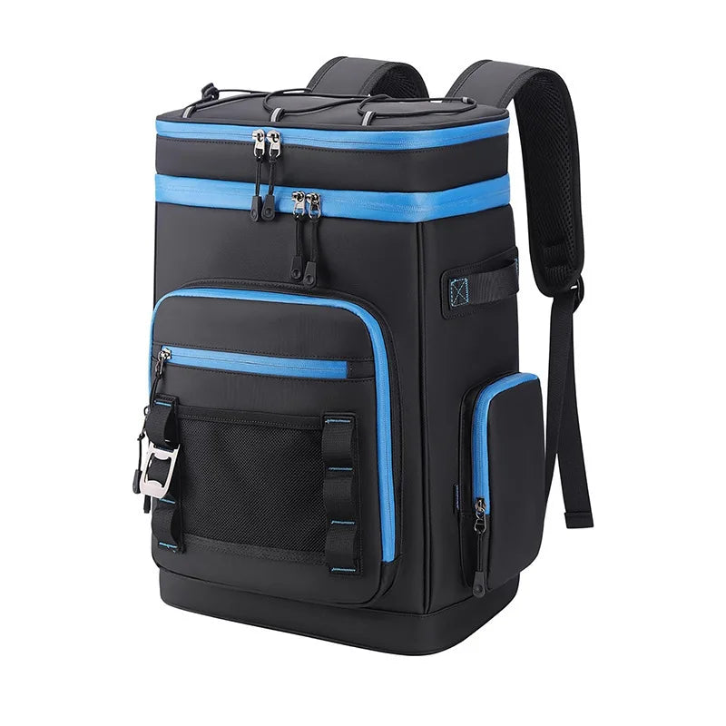 1pcs Large Waterproof Cooler Backpack - Leak-Proof Camping & Beach Cooler Bag for Fishing, Picnics, Outdoor Adventures