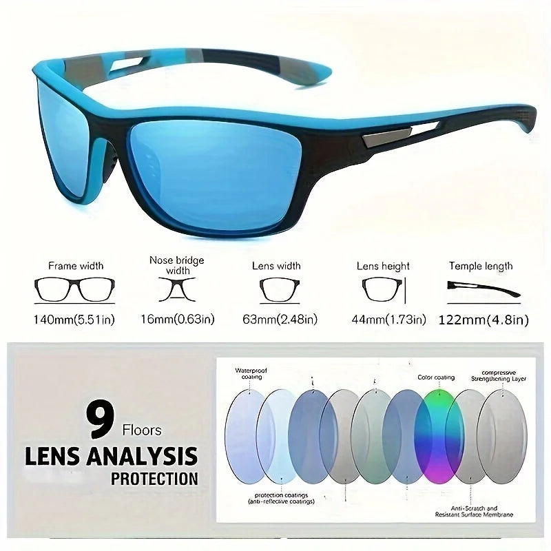 A Pair of Fashionable Classic Retro Polarized Glasses with Rope Straps, Suitable for Men and Women Outdoor Sports, Vacation, Travel, Driving, Fishing, Cycling, Decoration, Photo Props