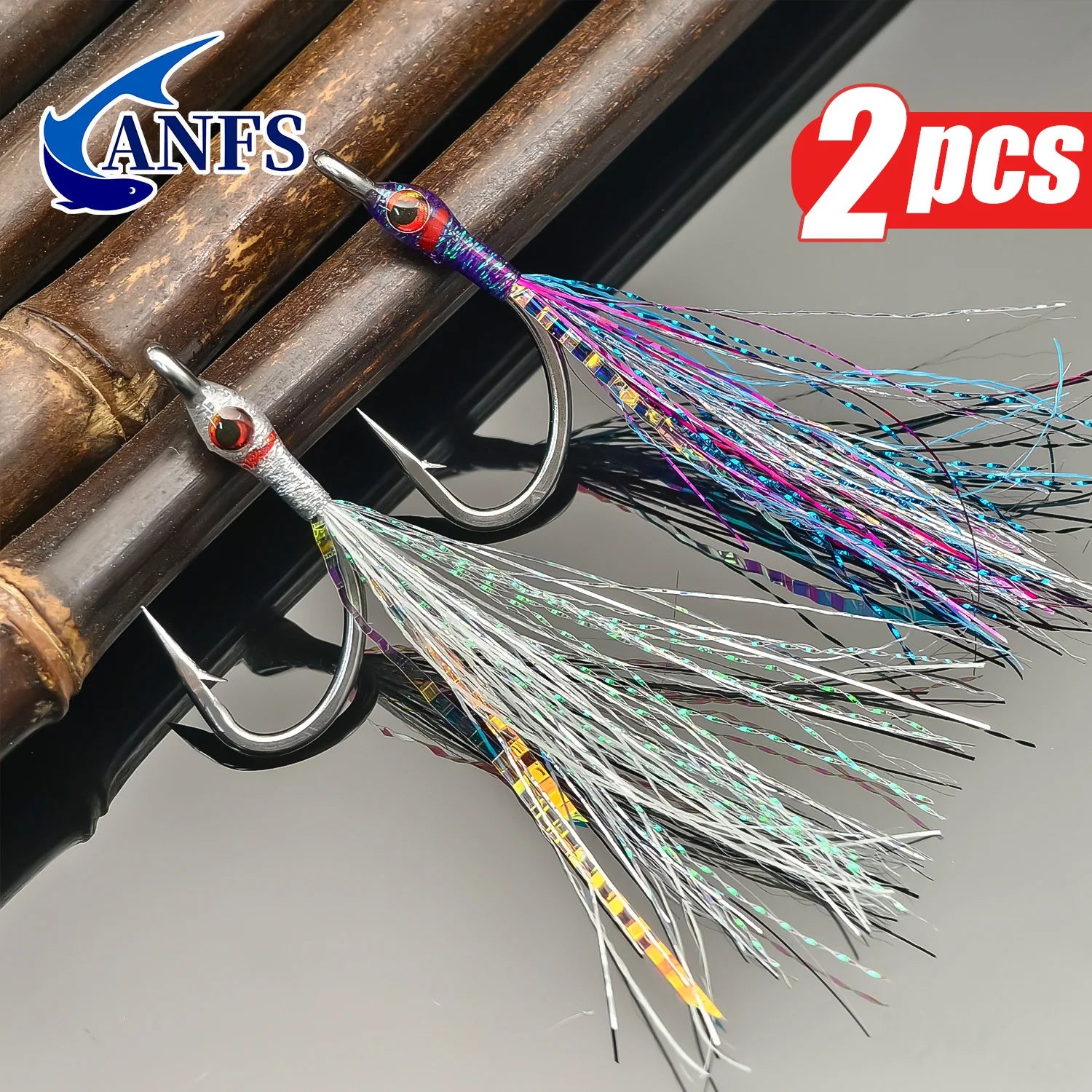 ANFS Tuna Fly, Hand Tied Fly for Saltwater Fishing-2 Pack of Wet Flies