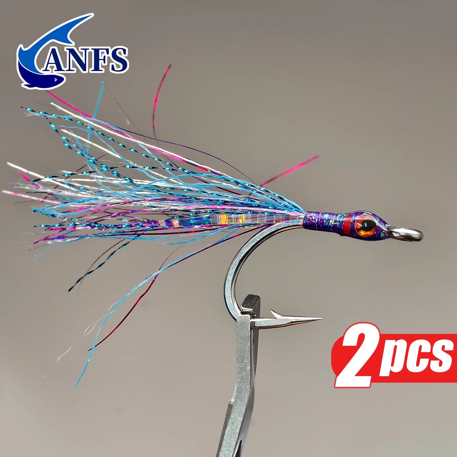 ANFS Tuna Fly, Hand Tied Fly for Saltwater Fishing-2 Pack of Wet Flies