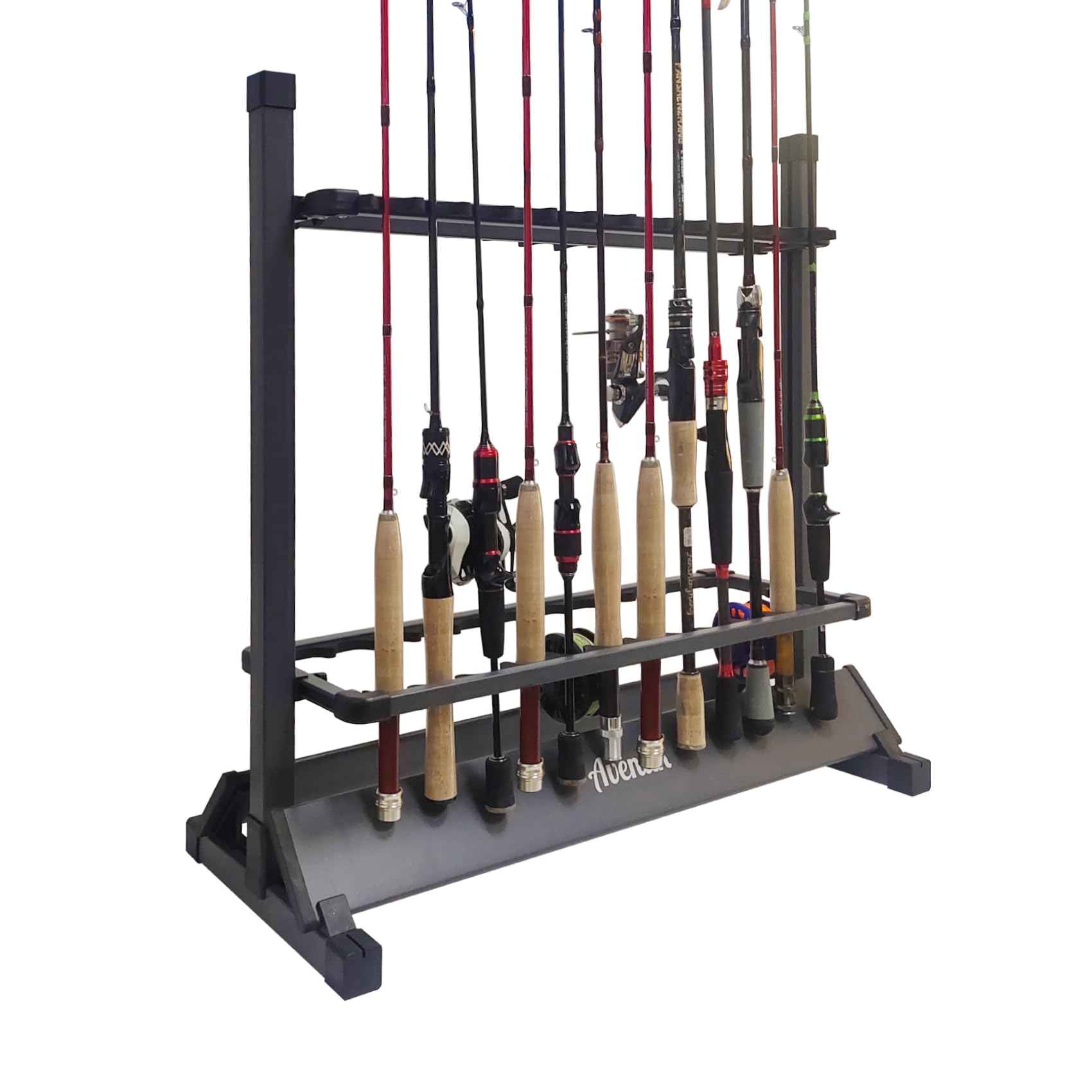 Aventik Fishing Rod Rack Gunsmoke 12&24 Rods Aluminum Fishing Rod Holder (Gunsmoke24 Rod Racks)